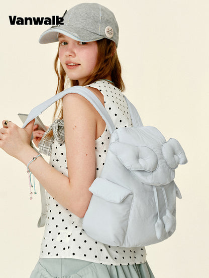 Vanwalk Gulugulu Wings Stars Drawstring Cloud Backpack