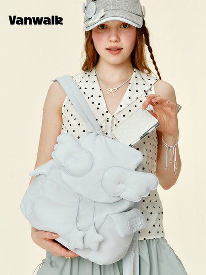 Vanwalk Gulugulu Wings Stars Drawstring Cloud Backpack