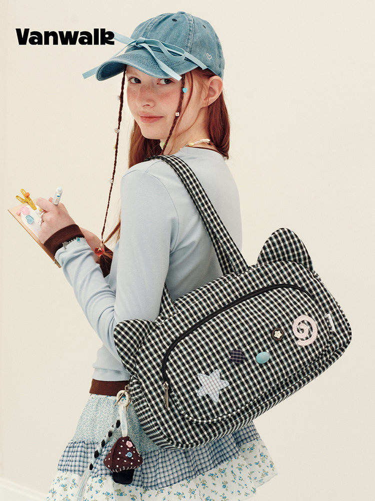 Vanwalk Journal House Cute Animal Ears Tote Bag | Bag | Three Fleas