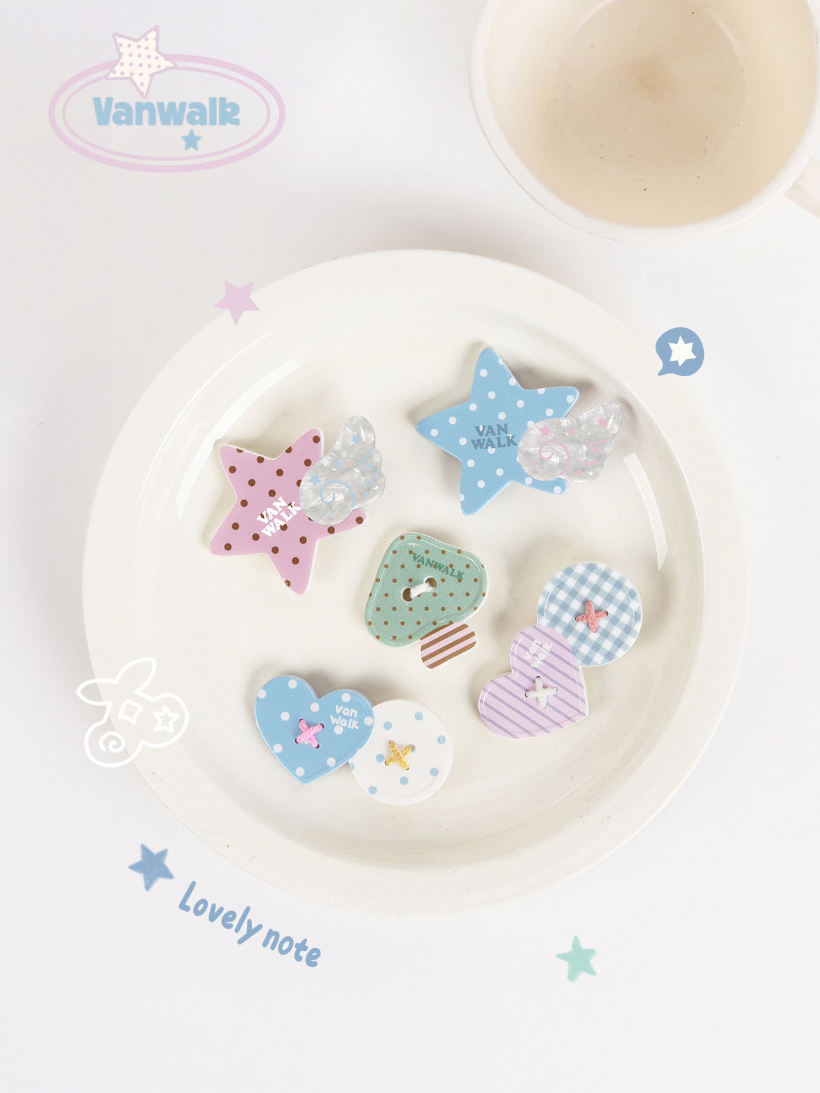 Vanwalk Journal House Dopamine Color Hair Clips | Hair Accessories | Three Fleas