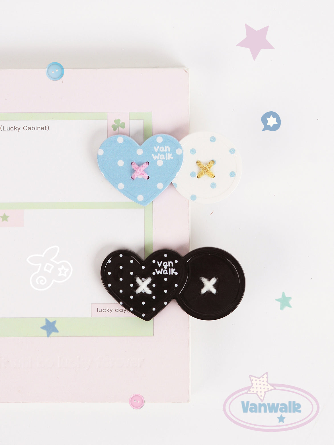 Vanwalk Journal House Dopamine Color Hair Clips | Hair Accessories | Three Fleas
