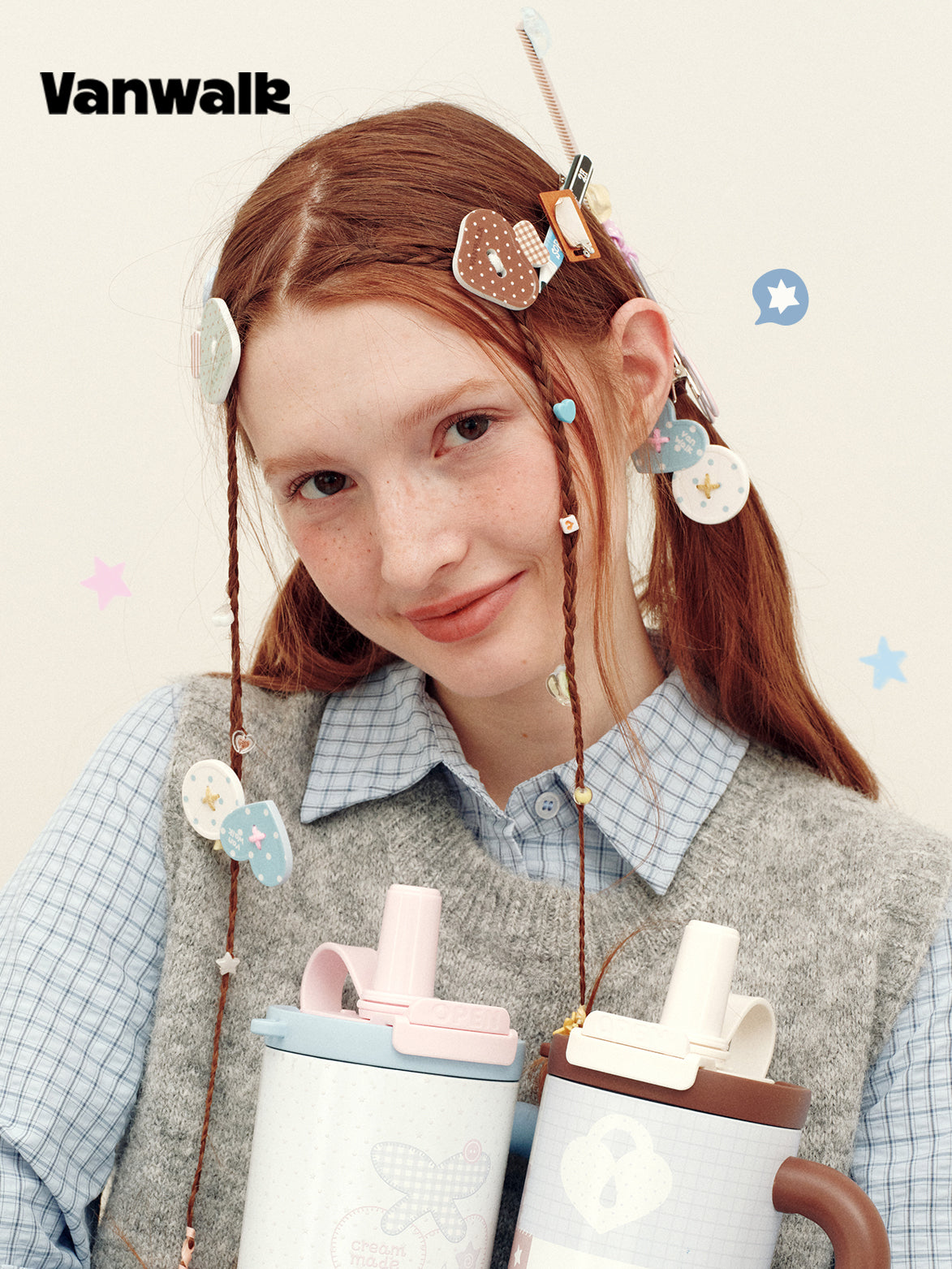 Vanwalk Journal House Dopamine Color Hair Clips | Hair Accessories | Three Fleas