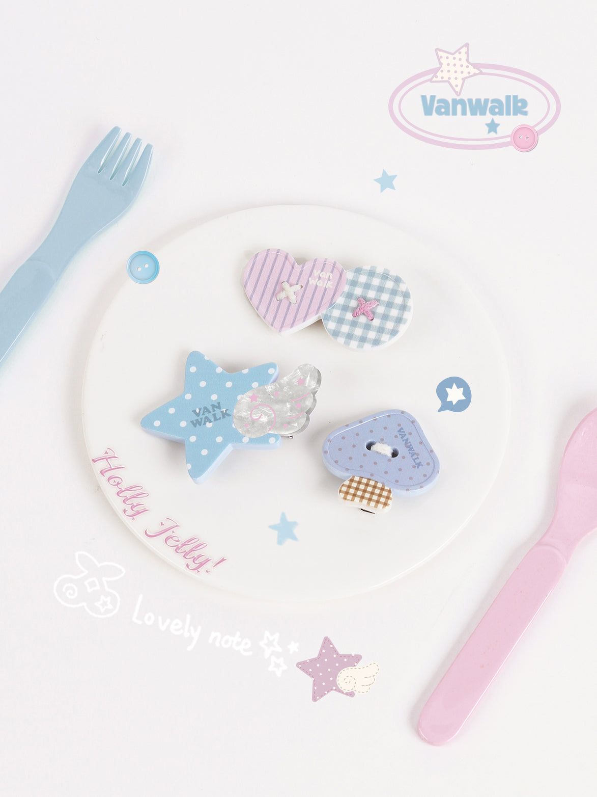 Vanwalk Journal House Dopamine Color Hair Clips | Hair Accessories | Three Fleas