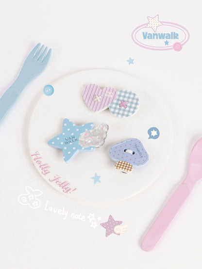 Vanwalk Journal House Dopamine Color Hair Clips | Hair Accessories | Three Fleas