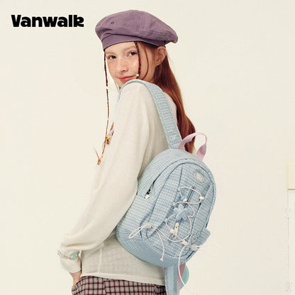 Vanwalk Journal House Drawstring Cartoon Small Backpack