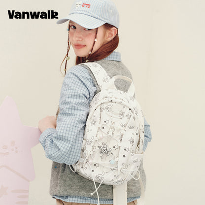 Vanwalk Journal House Drawstring Cartoon Small Backpack