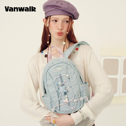 Vanwalk Journal House Drawstring Cartoon Small Backpack