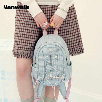 Vanwalk Journal House Drawstring Cartoon Small Backpack