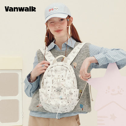 Vanwalk Journal House Drawstring Cartoon Small Backpack