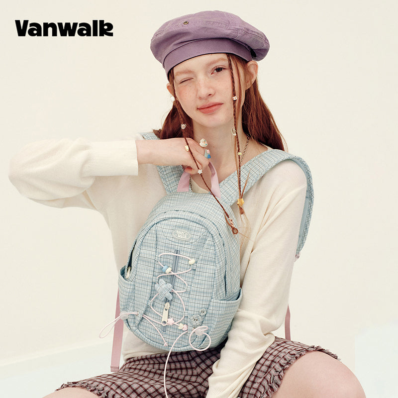 Vanwalk Journal House Drawstring Cartoon Small Backpack