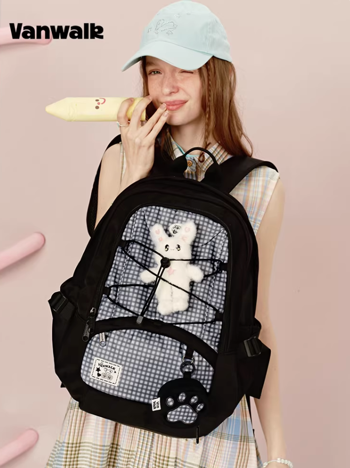 Vanwalk Journal House Drawstring Large Backpack | Bag | Three Fleas