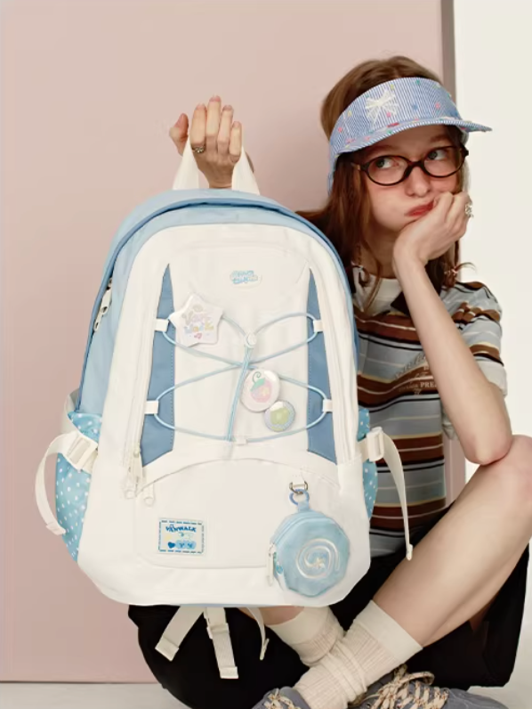 Vanwalk Journal House Drawstring Large Backpack | Bag | Three Fleas