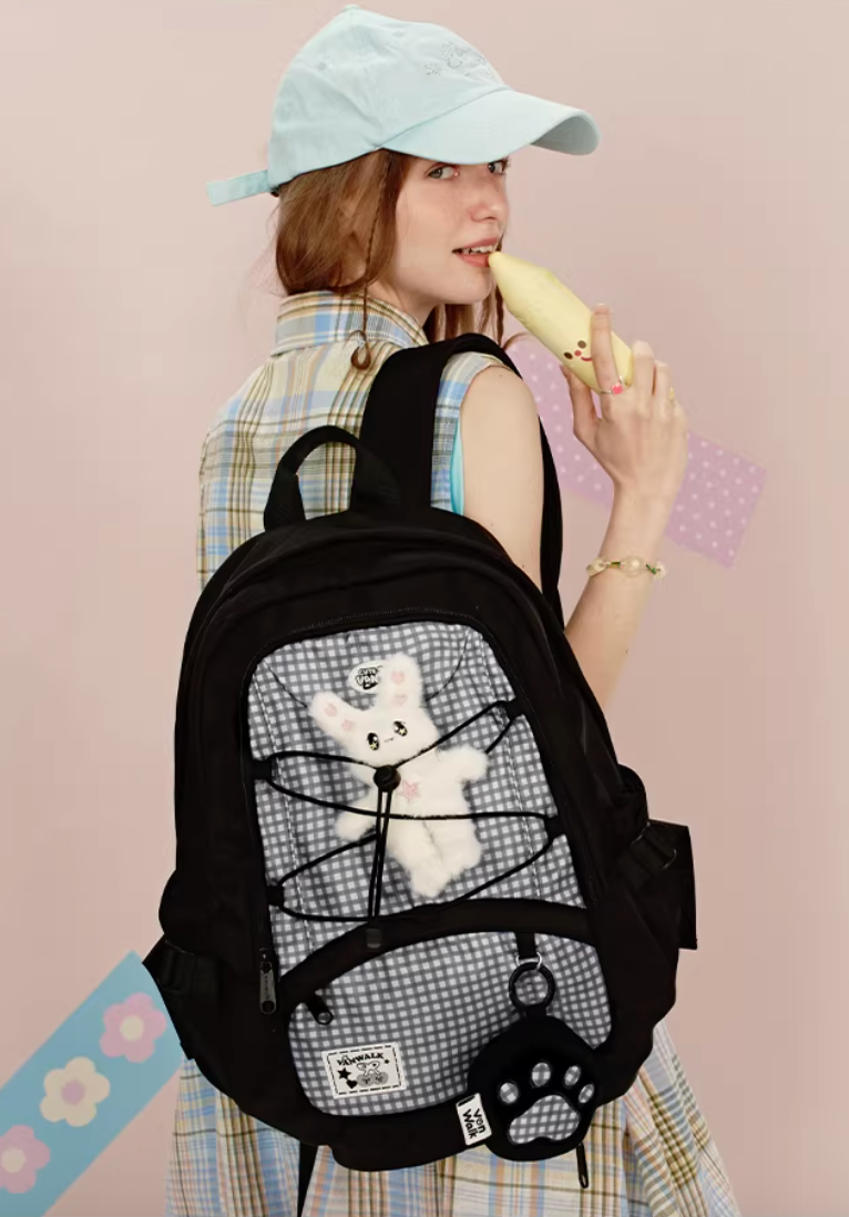 Vanwalk Journal House Drawstring Large Backpack | Bag | Three Fleas