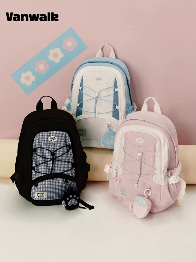 Vanwalk Journal House Drawstring Large Backpack | Bag | Three Fleas