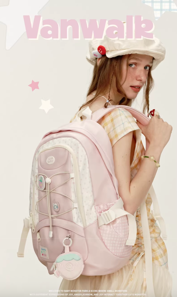 Vanwalk Journal House Drawstring Large Backpack | Bag | Three Fleas
