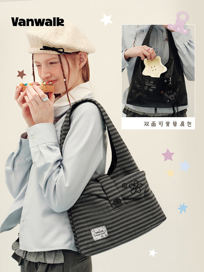 Vanwalk Journal House Dual-Side Hobo Bag