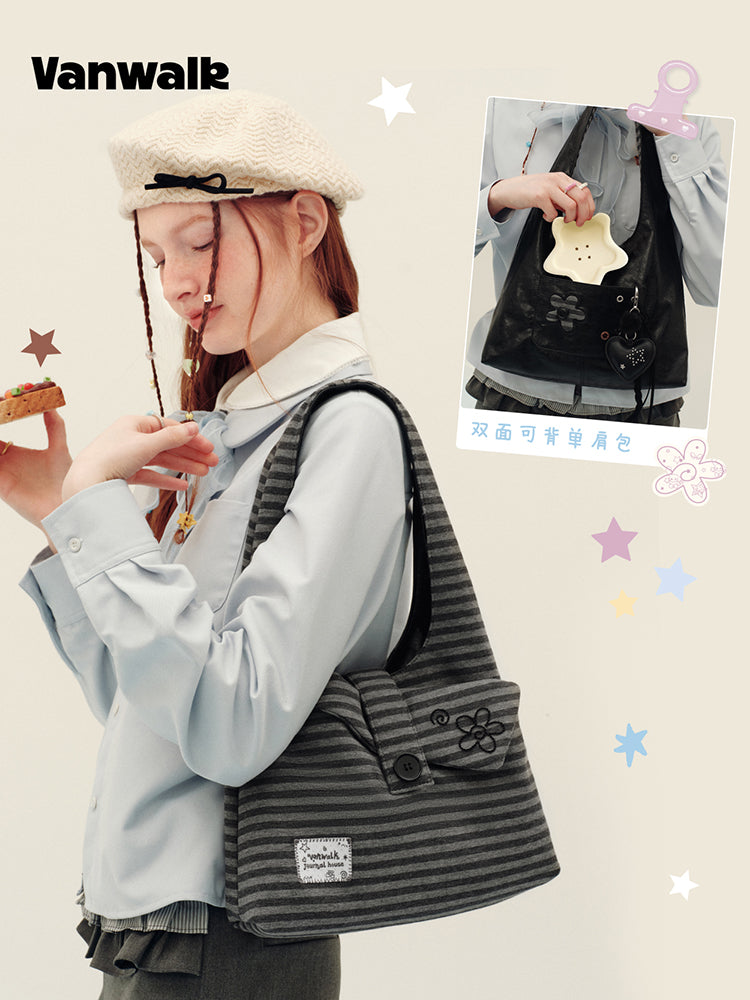 Vanwalk Journal House Dual-Side Hobo Bag