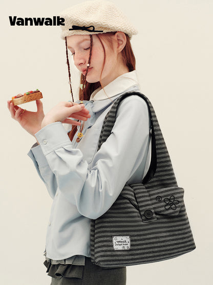 Vanwalk Journal House Dual-Side Hobo Bag
