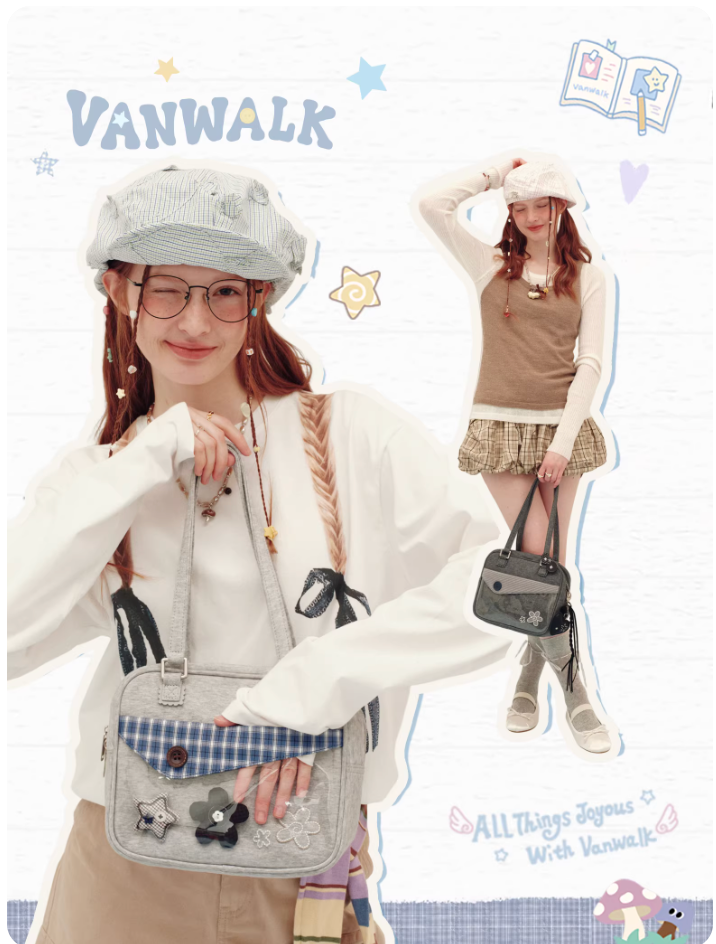 Vanwalk Journal House Plaid Decor Small Ita Bag | Bag | Three Fleas