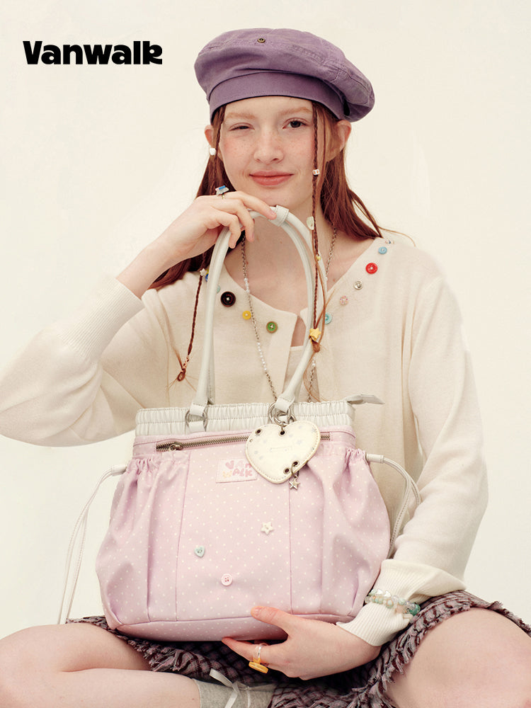 Vanwalk Journal House Polka Dots Shoulder Bag