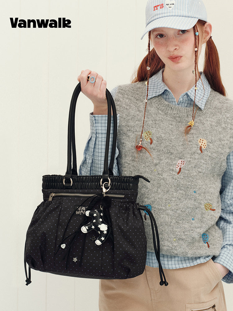 Vanwalk Journal House Polka Dots Shoulder Bag