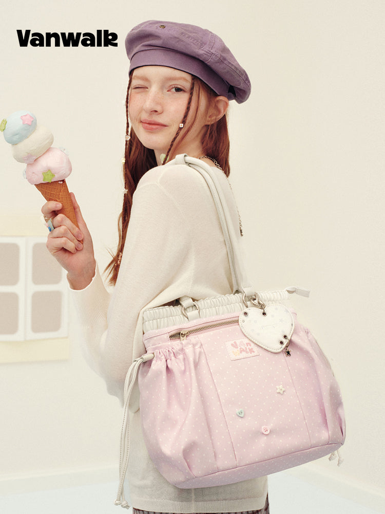Vanwalk Journal House Polka Dots Shoulder Bag
