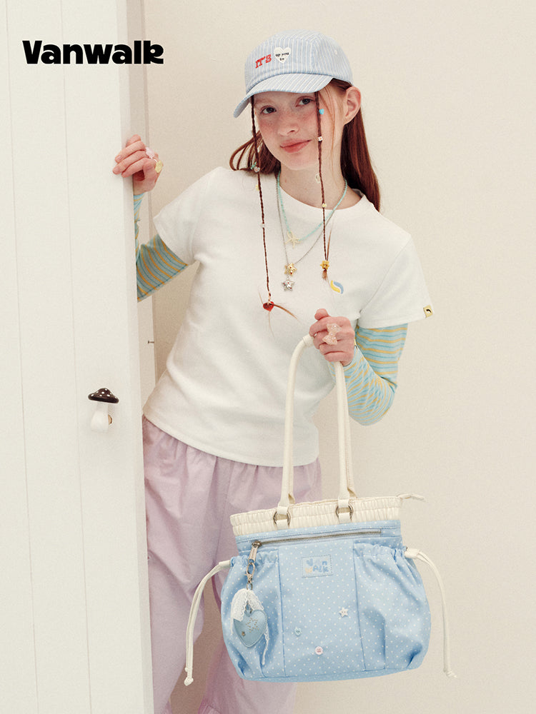 Vanwalk Journal House Polka Dots Shoulder Bag