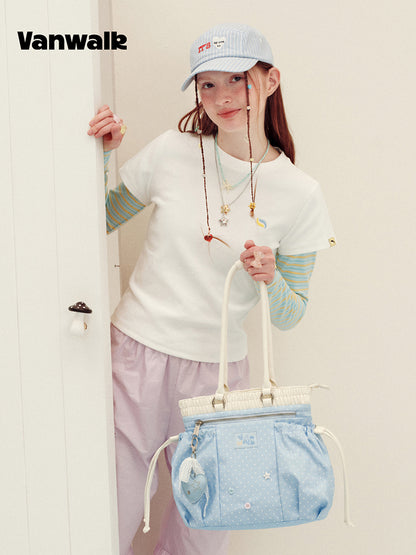 Vanwalk Journal House Polka Dots Shoulder Bag