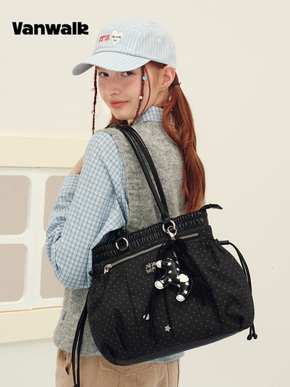 Vanwalk Journal House Polka Dots Shoulder Bag