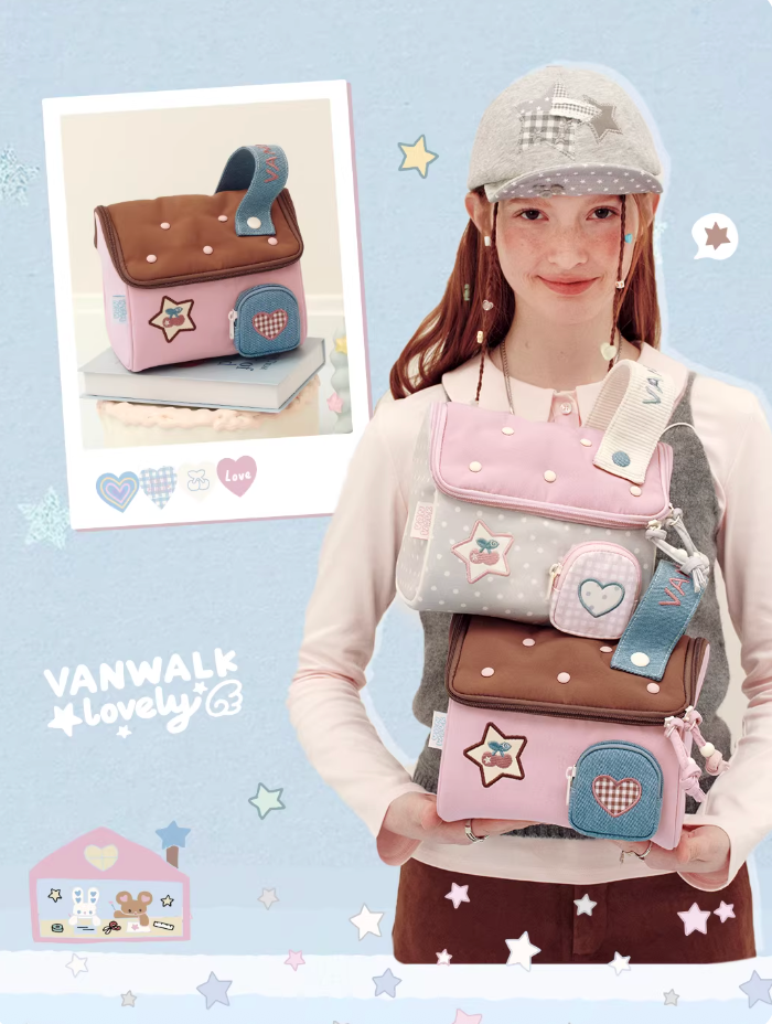 Vanwalk Journal House Portable Makeup Pouch | Bag | Three Fleas
