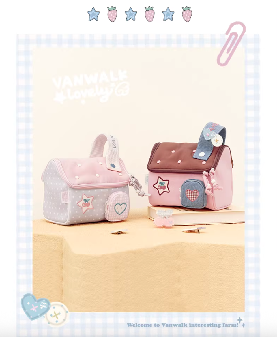 Vanwalk Journal House Portable Makeup Pouch | Bag | Three Fleas