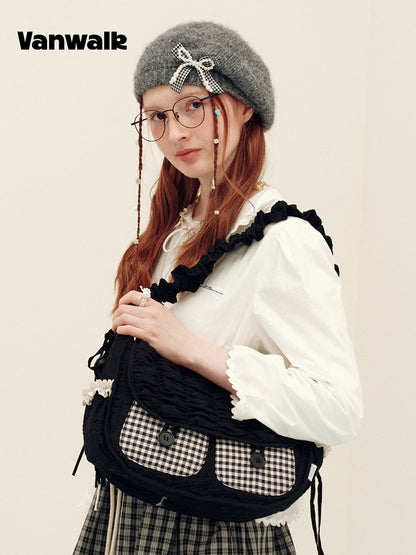 Vanwalk Journal House Ruched Cloud Crossbody Bag