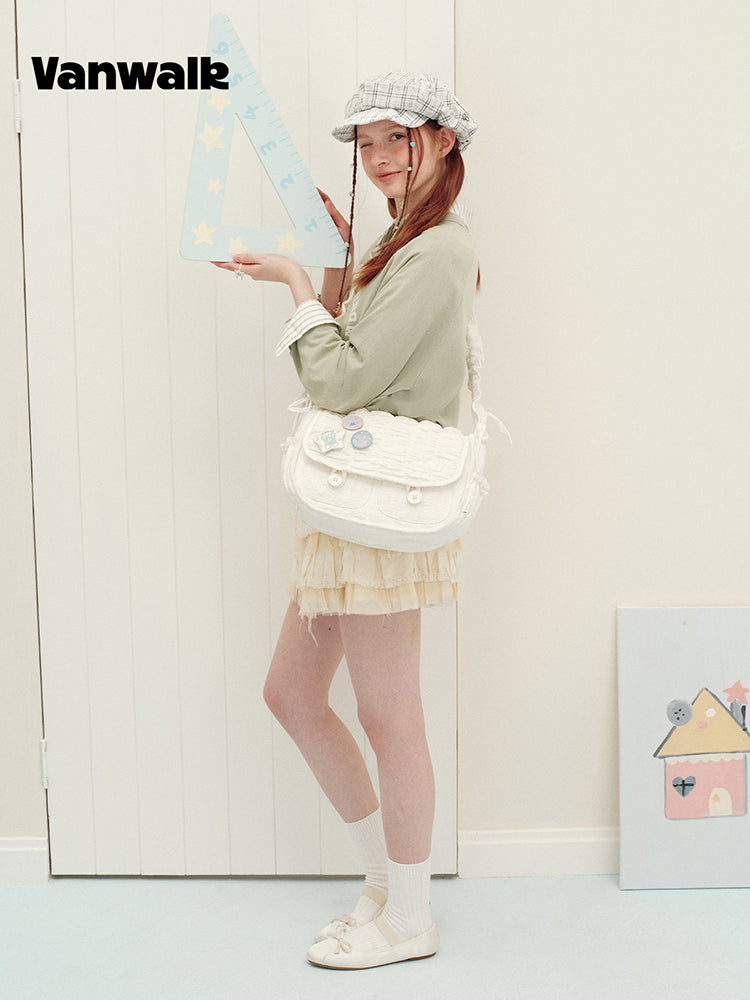 Vanwalk Journal House Ruched Cloud Crossbody Bag