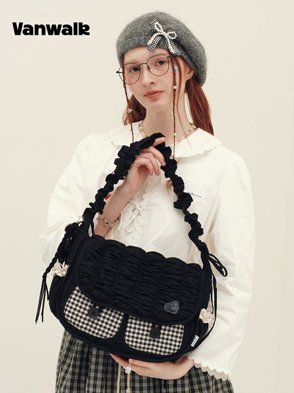 Vanwalk Journal House Ruched Cloud Crossbody Bag