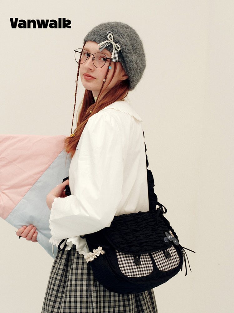 Vanwalk Journal House Ruched Cloud Crossbody Bag