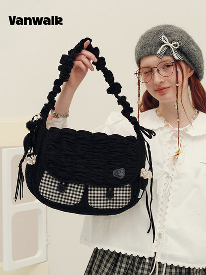 Vanwalk Journal House Ruched Cloud Crossbody Bag
