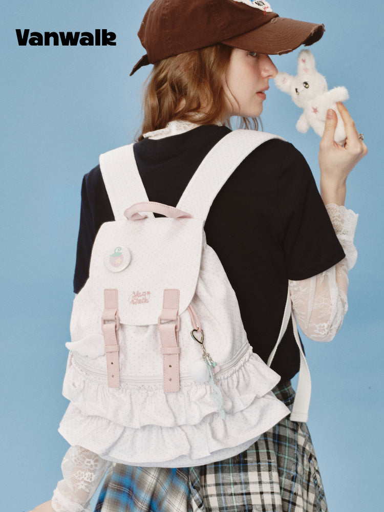 justice girls mini butterfly wing backpack d Vanwalk Lace Polka Dot Ballerina Backpack | Bag