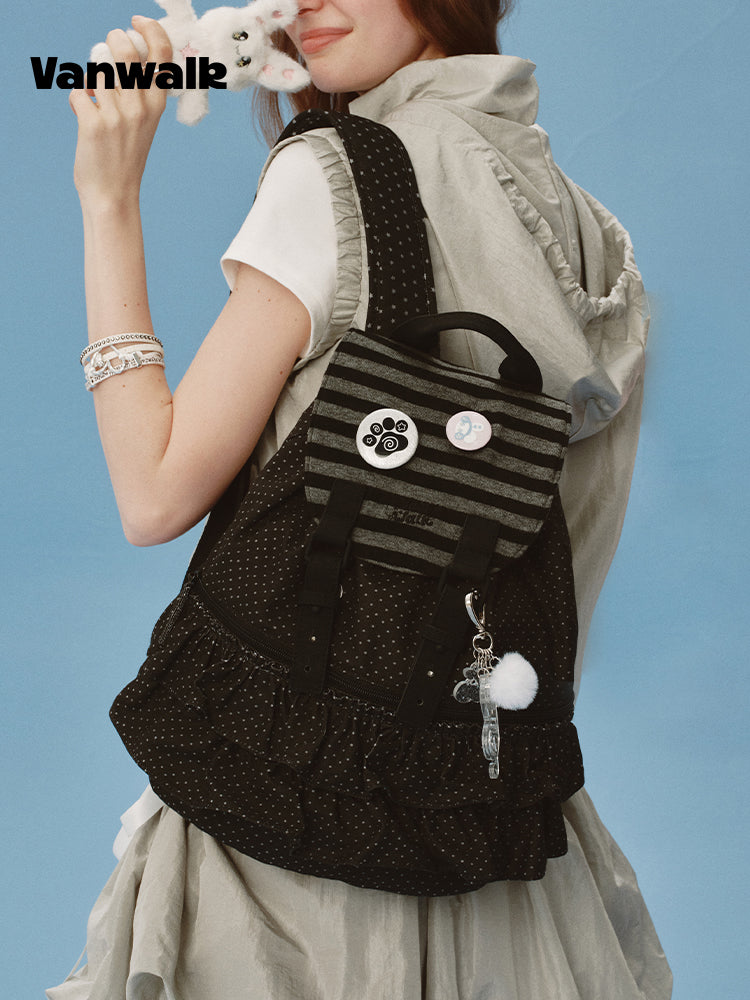 ballet rain handbag bag Vanwalk Lace Polka Dot Ballerina Backpack | Bag