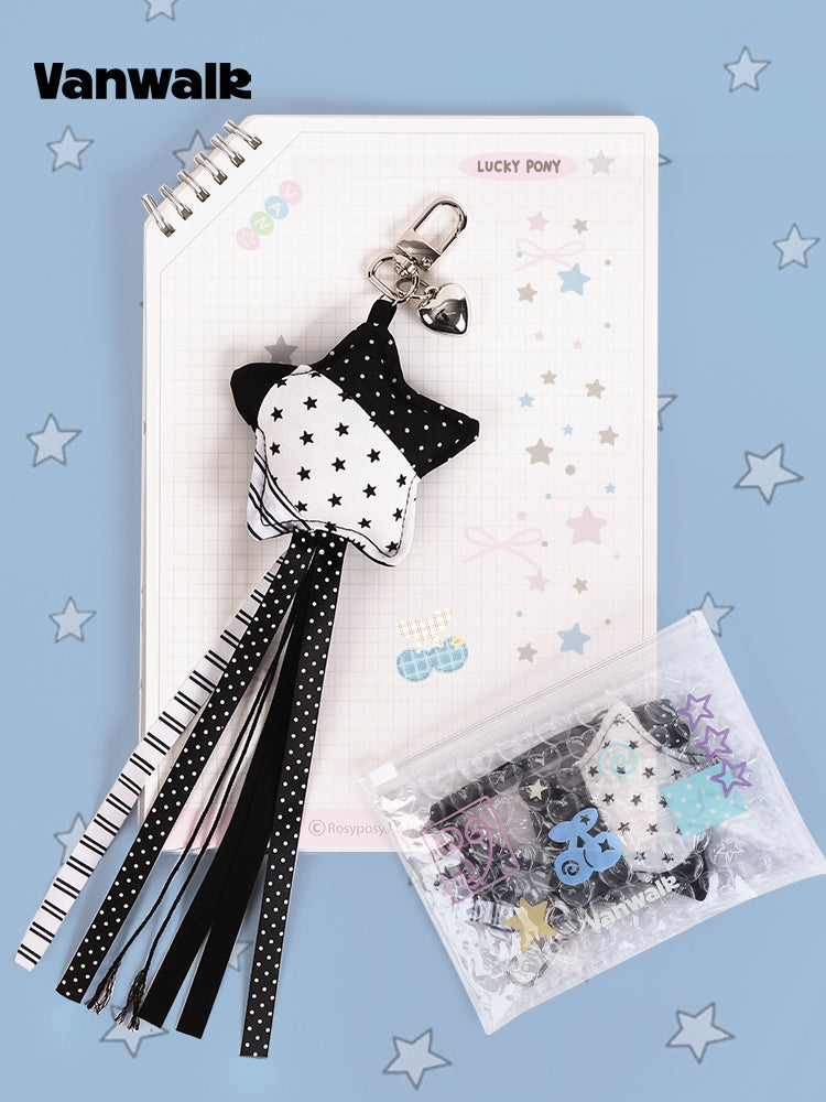 Vanwalk Lucky Pony Star Tassel Keychain Bag Charm | other accessories | Three Fleas