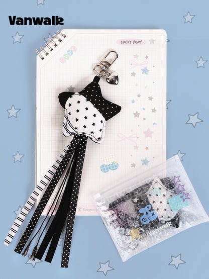 Vanwalk Lucky Pony Star Tassel Keychain Bag Charm | other accessories | Three Fleas