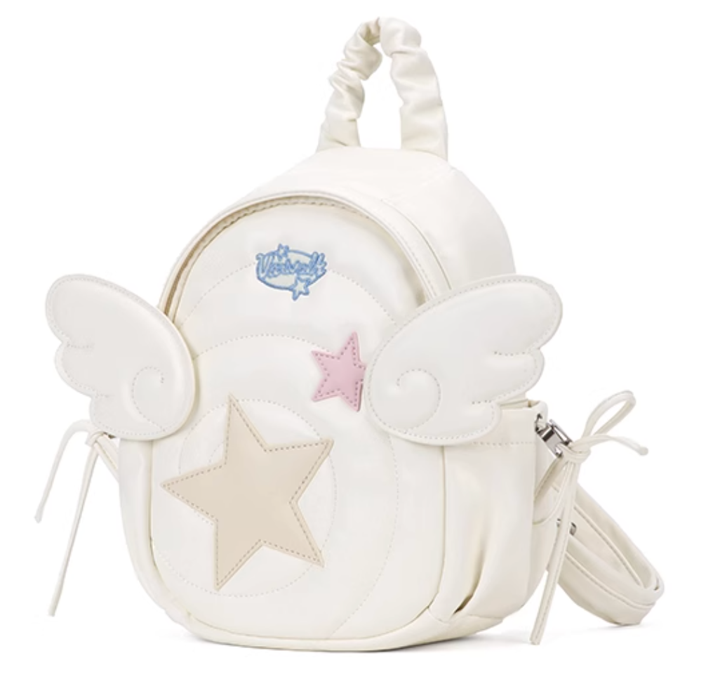 angel backpack with mini wings Vanwalk Lucky Star Series Angel's Wings Backpack | Bag