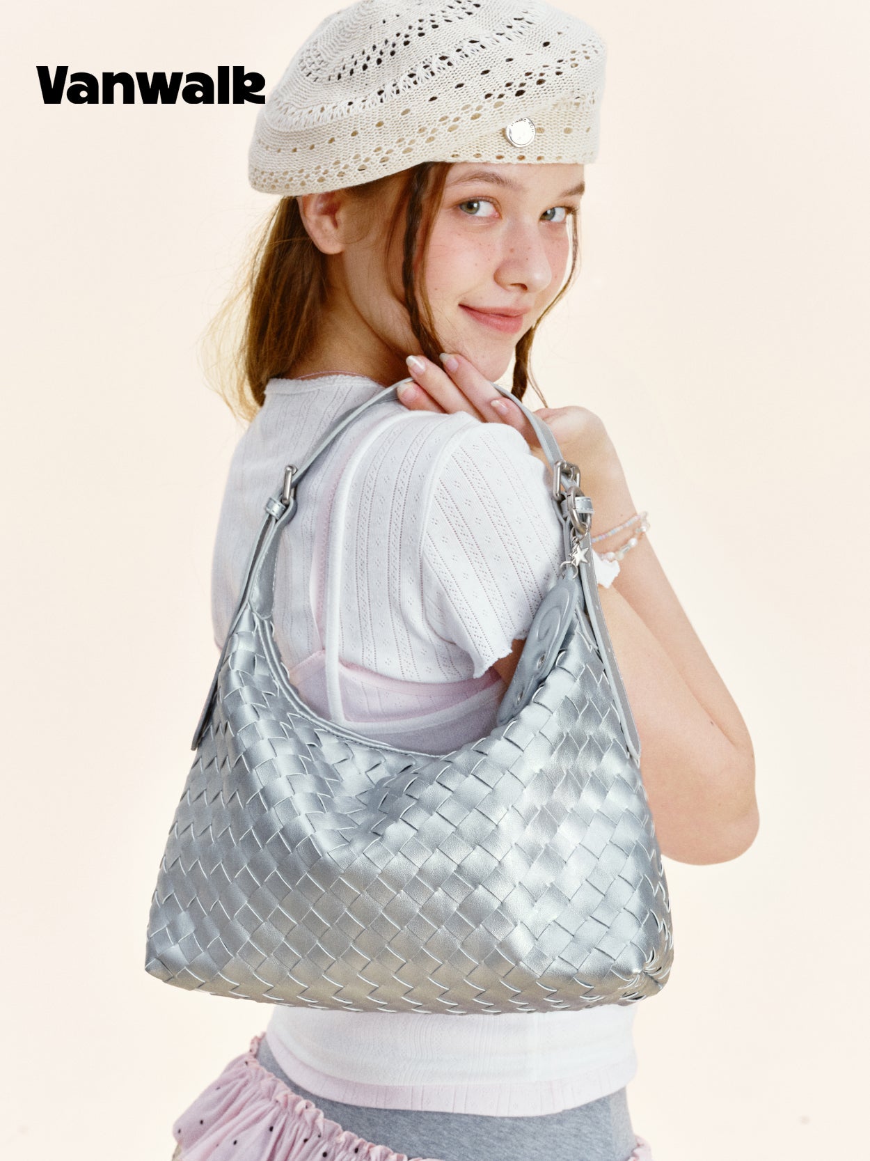 Vanwalk Minimal Woven Shoulder Bag