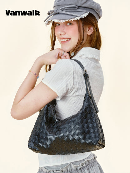 Vanwalk Minimal Woven Shoulder Bag