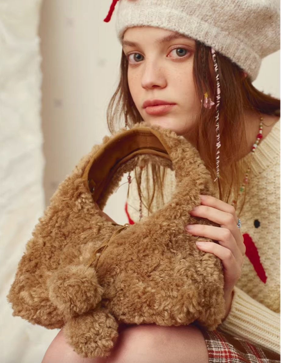 Vanwalk Mochi Series Plush Double-Face Crossbody Bag