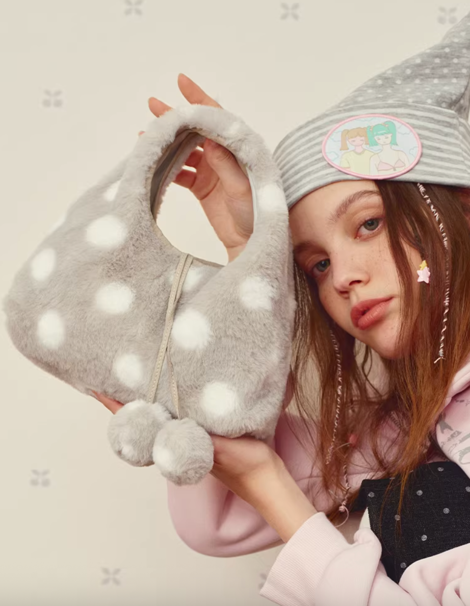 Vanwalk Mochi Series Plush Double-Face Crossbody Bag