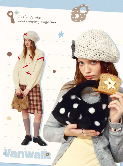 Vanwalk Mochi Series Plush Double-Face Crossbody Bag