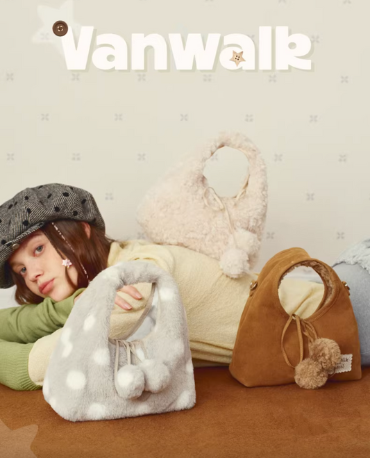 Vanwalk Mochi Series Plush Double-Face Crossbody Bag