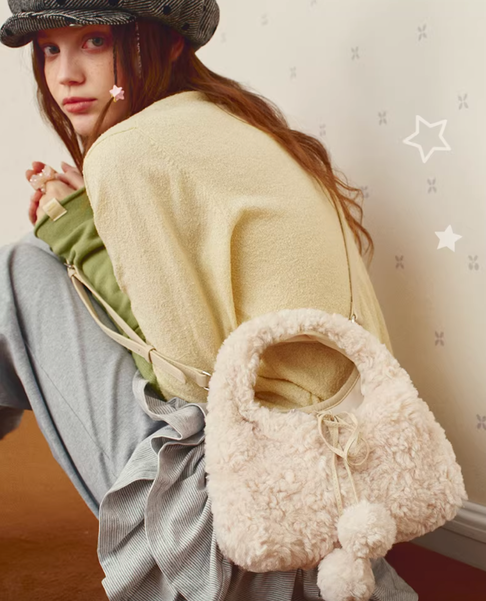 Vanwalk Mochi Series Plush Double-Face Crossbody Bag
