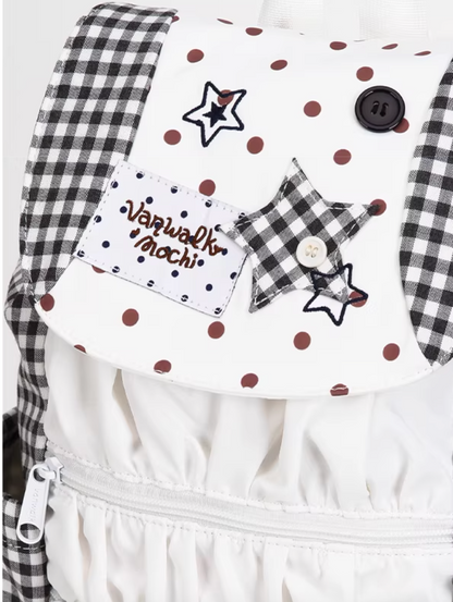 Vanwalk Mochi Series Star Patch Drawstring Ruched Backpack