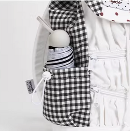 Vanwalk Mochi Series Star Patch Drawstring Ruched Backpack